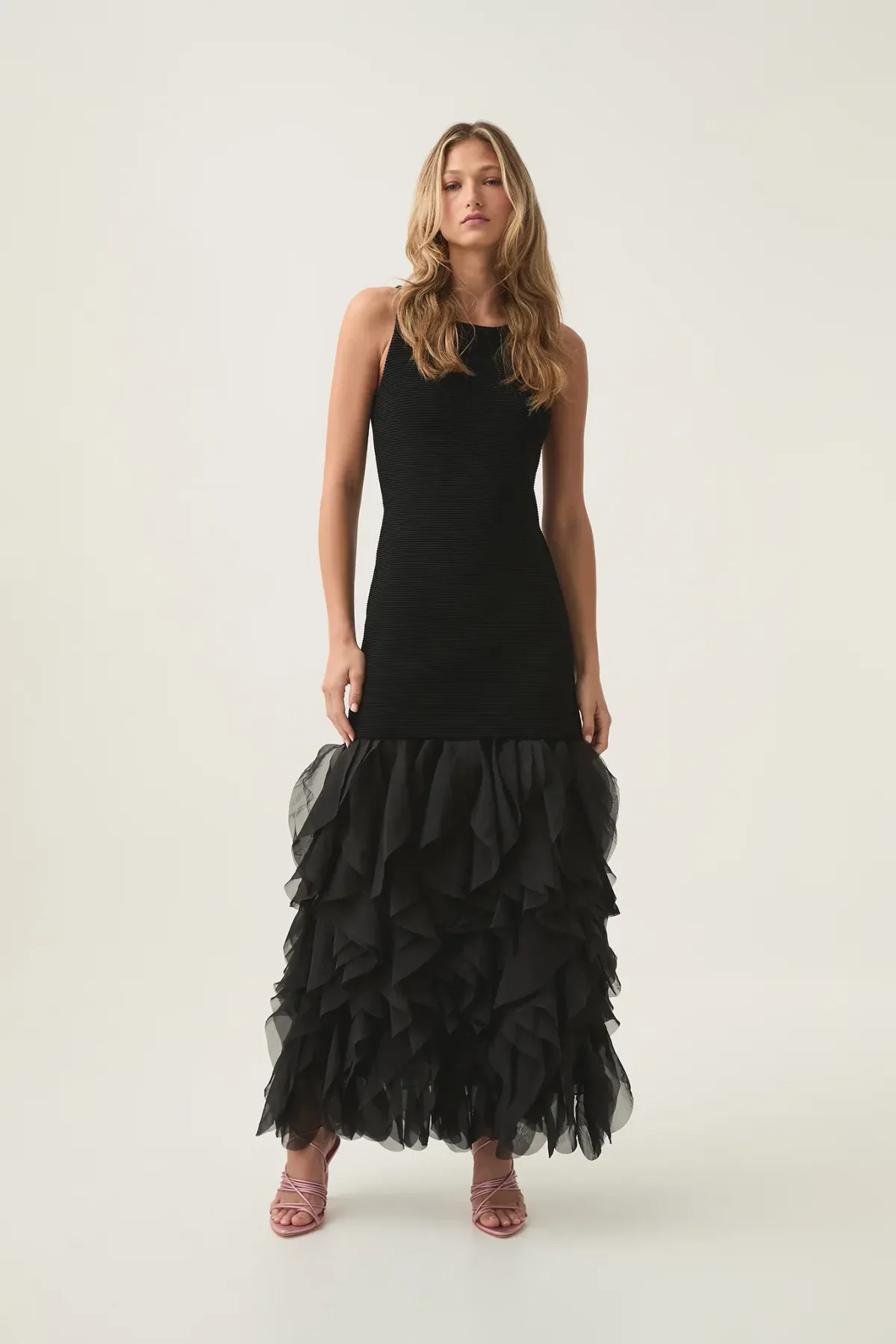 Aje Elations Knit Maxi Dress Black Size 10 - Image 1
