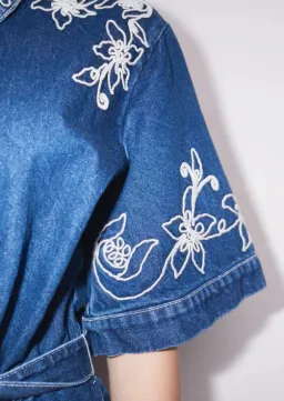 Alémais Carmen Mini Dress Blue Size AU 16 for rent on The Volte - image 4