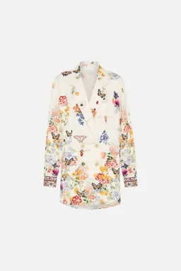 Camilla Double Breasted Soft Jacket Queens Bee Hive Print Size S / AU 10 for rent on The Volte - image 3