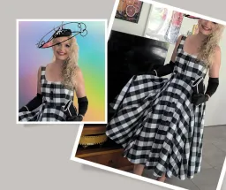 Muse Sleeveless Midi Dress Black and White Size 10 for rent on The Volte - image 2