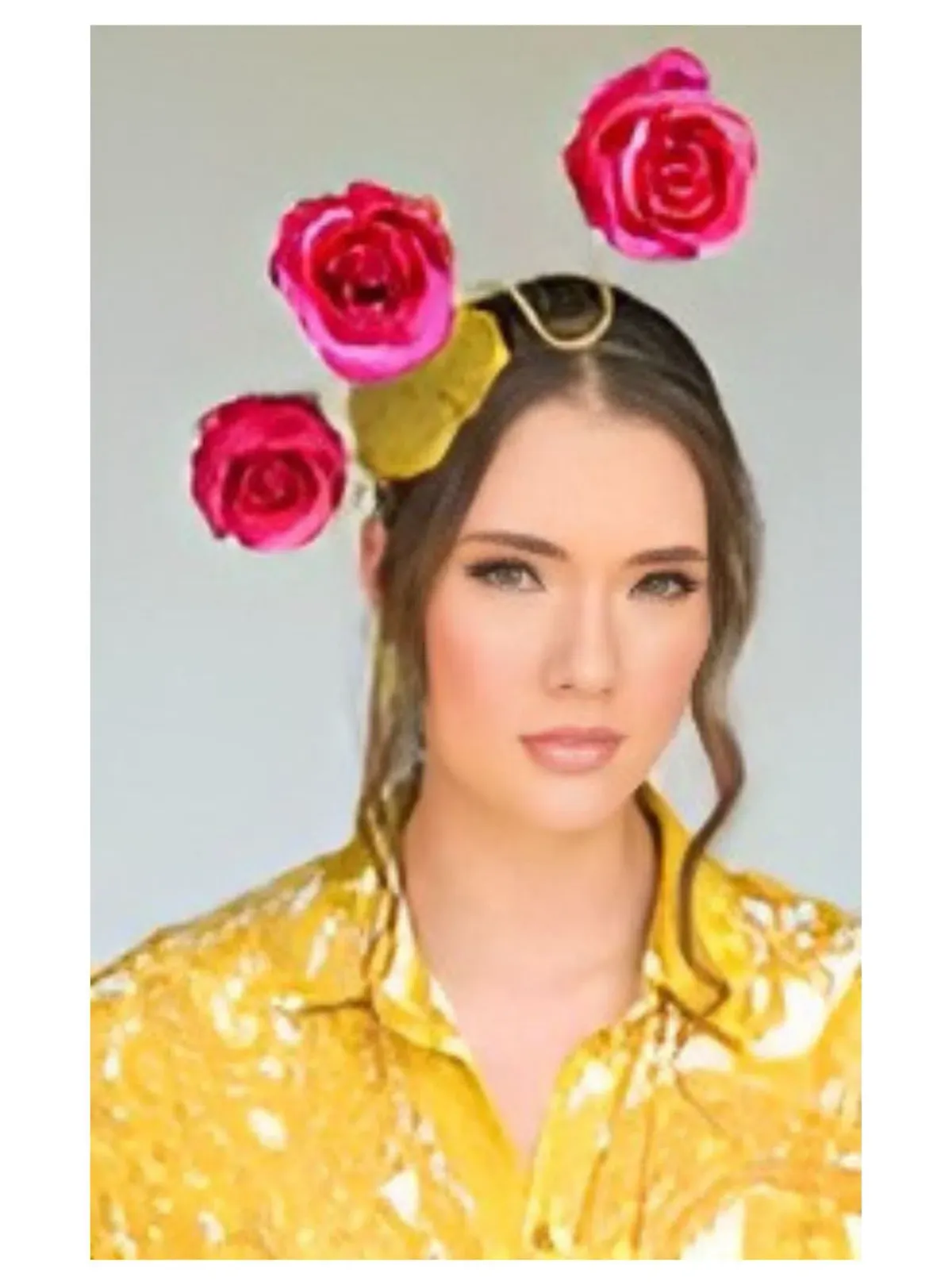Sonlia Fashion Makayla Fascinator on Comb in Rose and Gold - Image 1