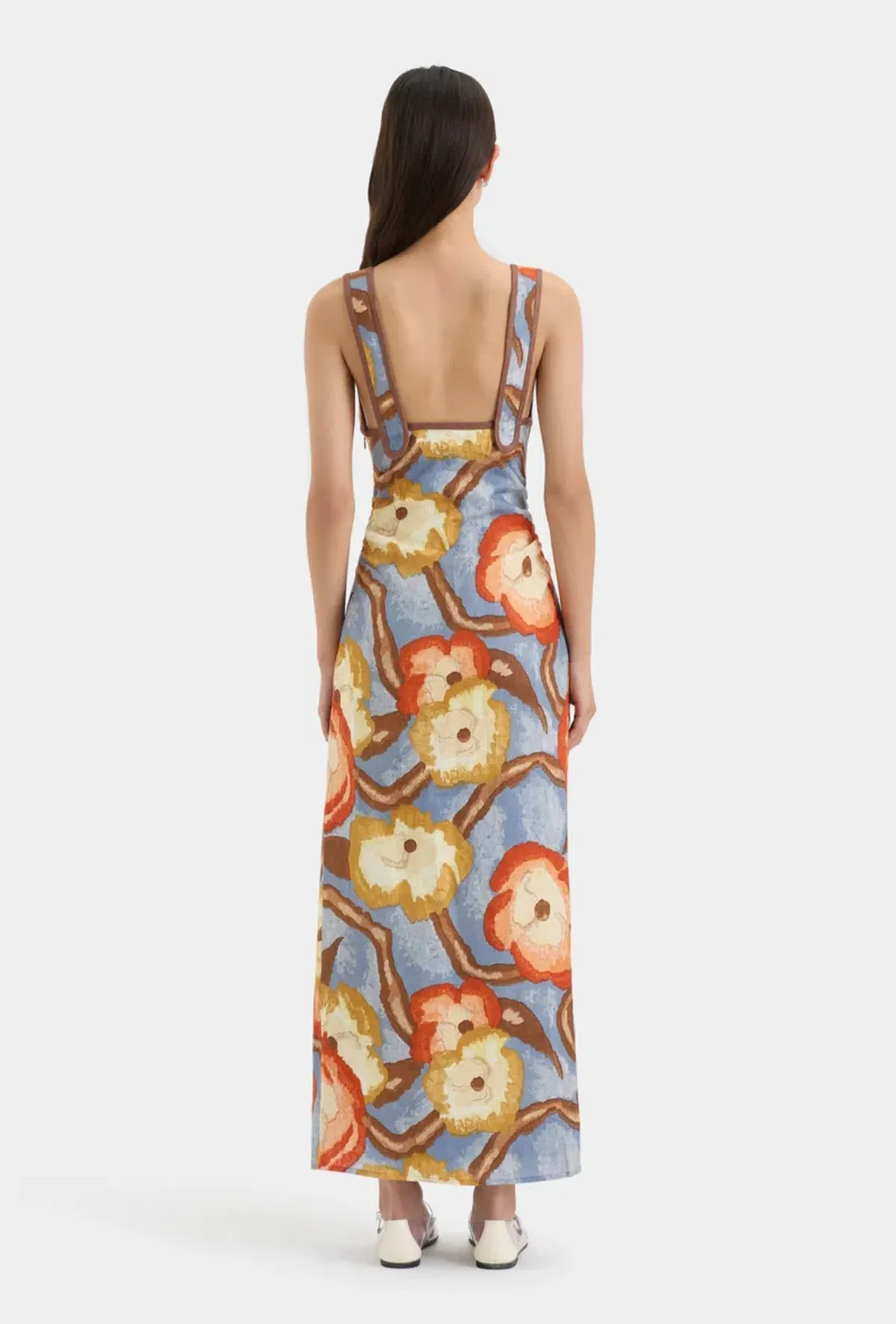 Sir The Label Avery V Neck Midi Dress in Multi Floral Size 1 / AU 8 - Image 2