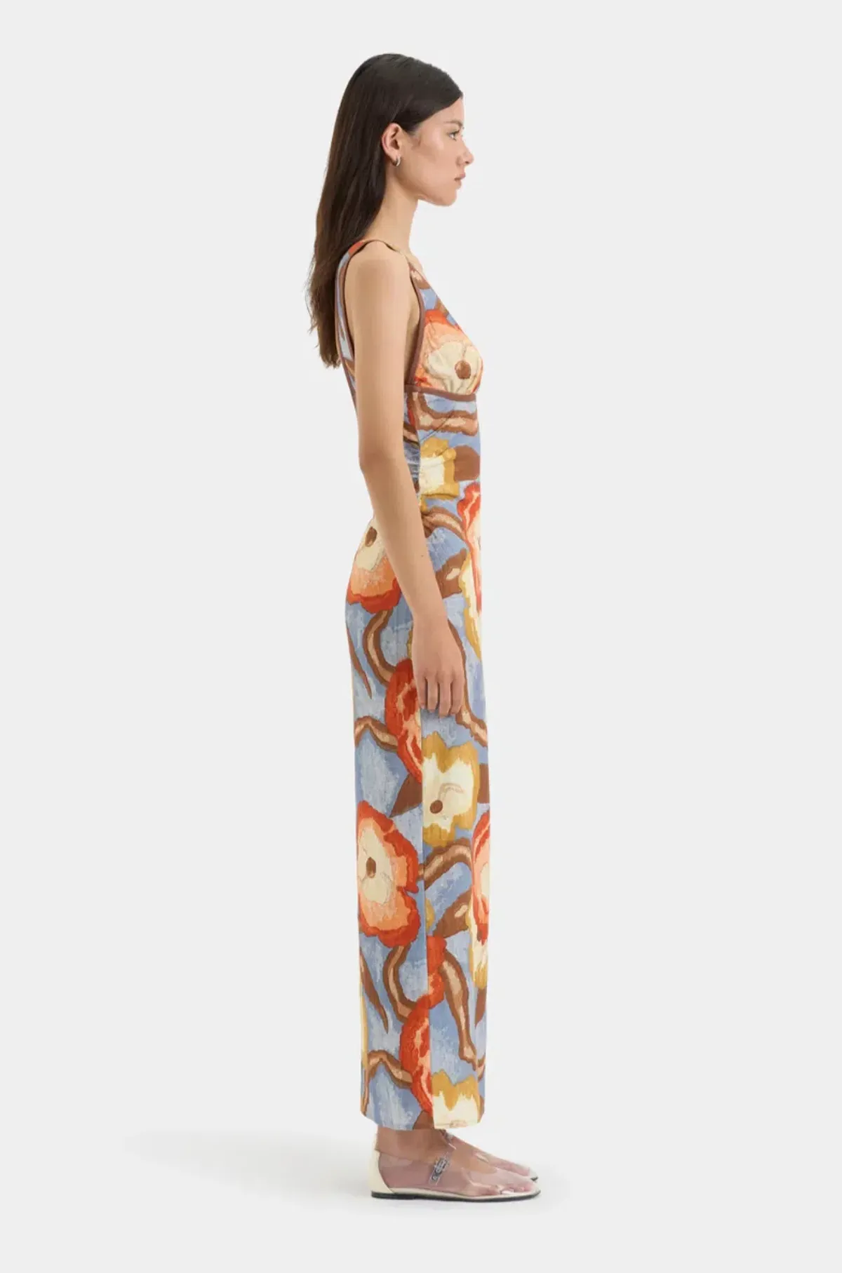 Sir The Label Avery V Neck Midi Dress in Multi Floral Size 1 / AU 8 - Image 3