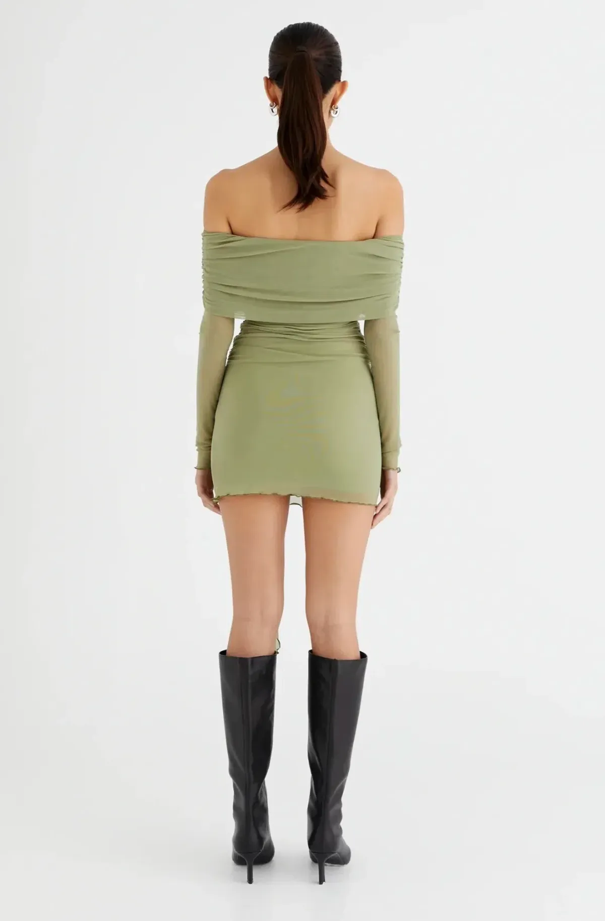 BENNI - Yasmin Mini Dress Pistachio Size 6 - Image 3