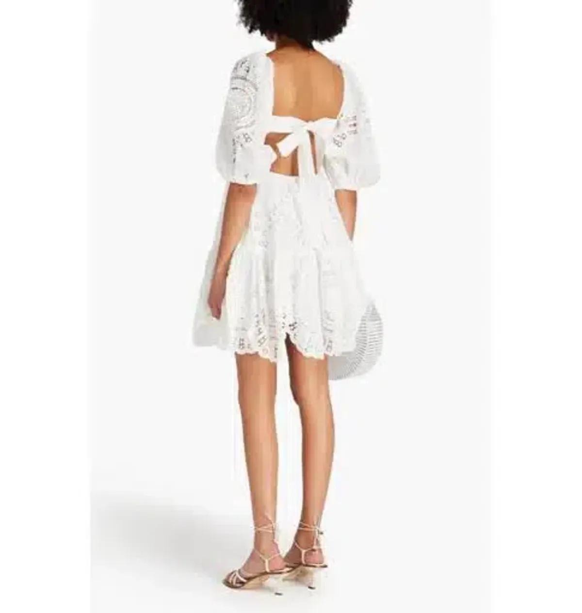 ZIMMERMANN Brighton Cutout Mini Dress New White Size 2/AU 12 - Image 4