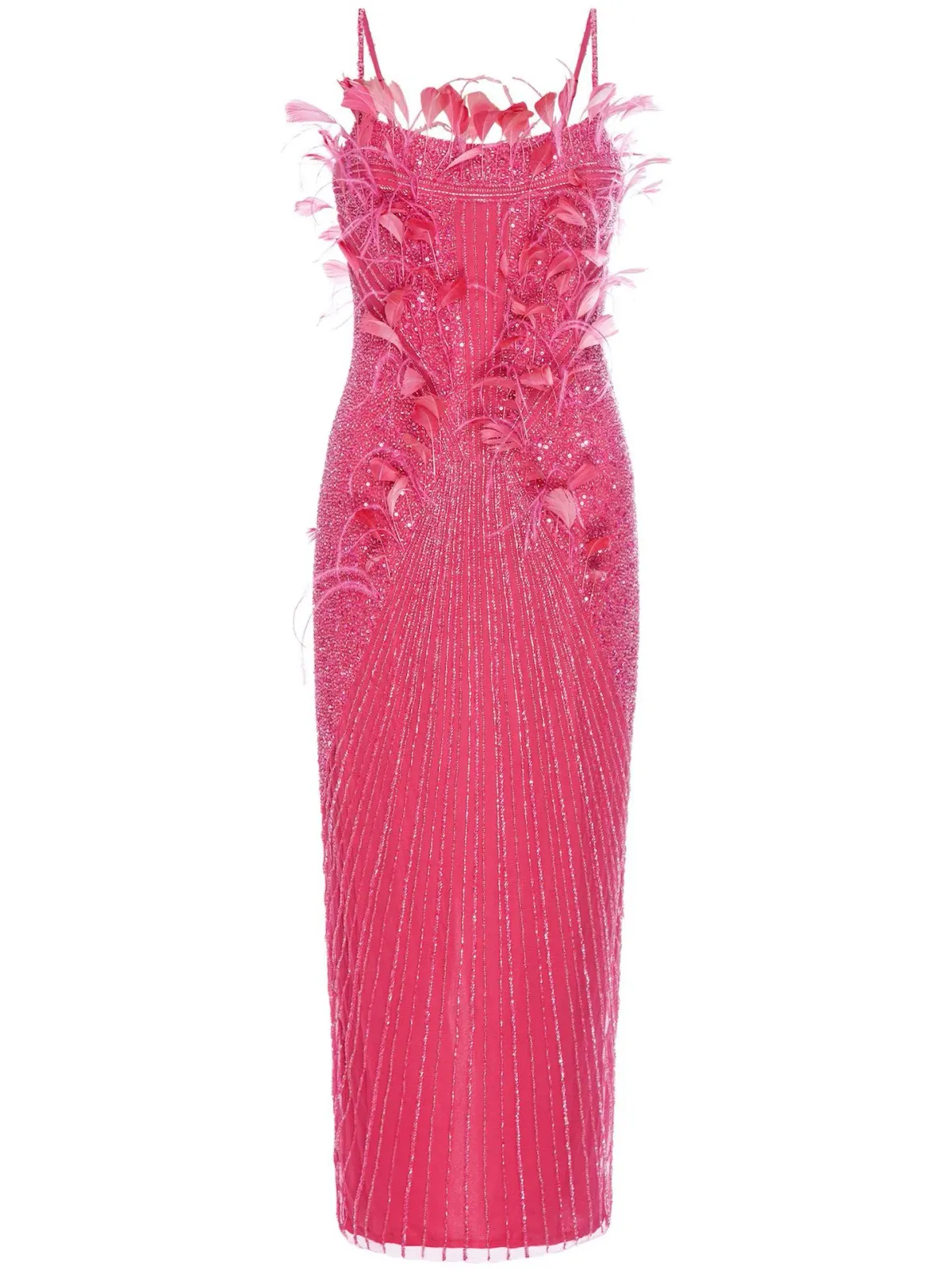 Rachel Gilbert Astra Midi Dress Berry Pink Size 2 / AU 10 - Image 1