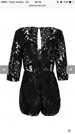 Alice McCall Rumours Black Playsuit for rent on The Volte - image 3