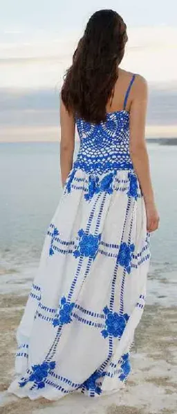 Aston Studio Cordelia Dress Mediterranean/Foam Size 10 for rent on The Volte - image 5