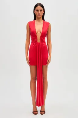 Misha Jennifer Cupro Mini Dress Red Size 8/S for rent on The Volte - image 1