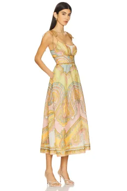 Zimmermann Maxine Picnic Midi Dress in Gold Paisley Size 2 / AU 12 for rent on The Volte - image 2