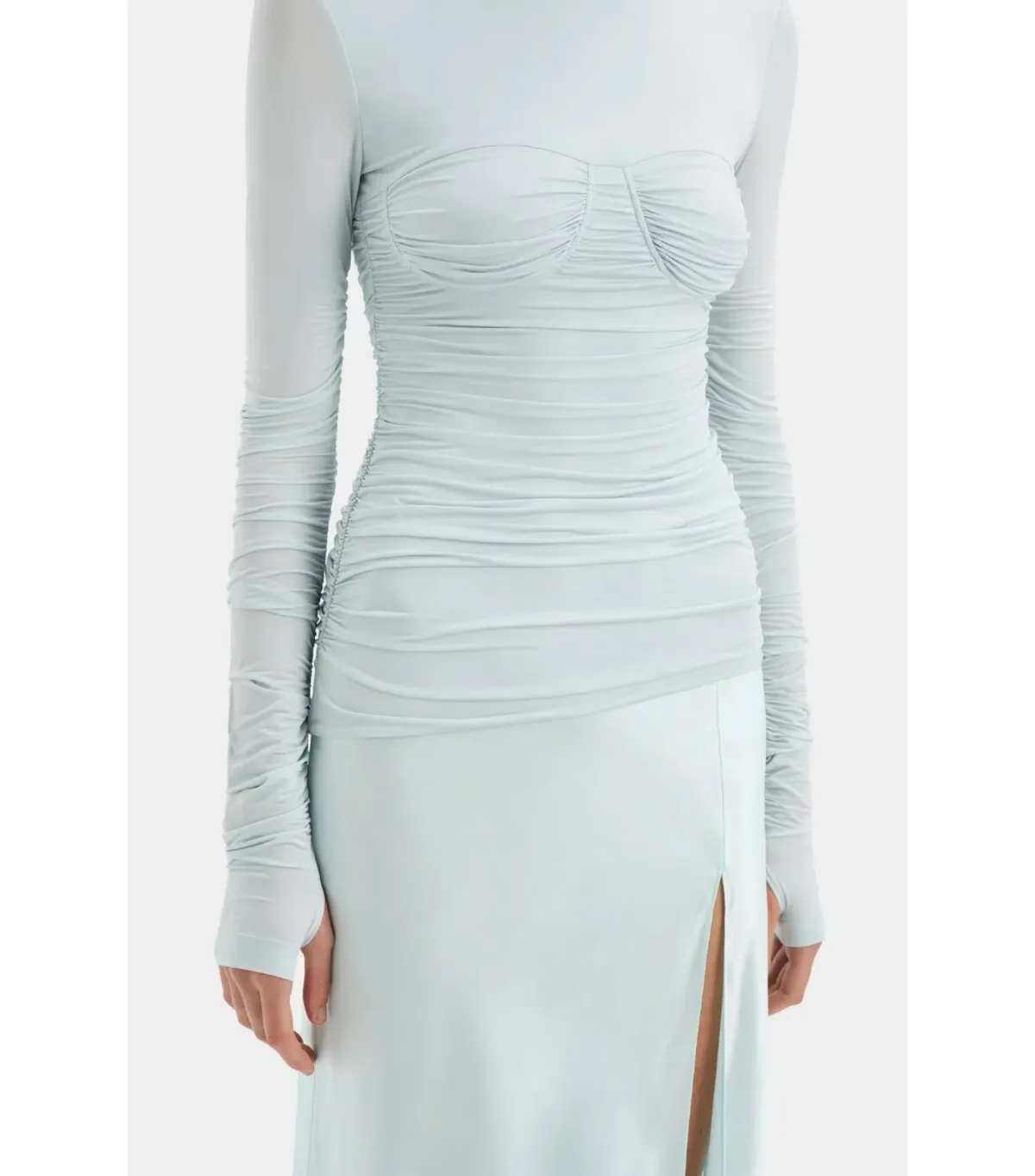 SIR The Label Alessia Draped Gown Ice Blue Size 0 / AU 6 - Image 5