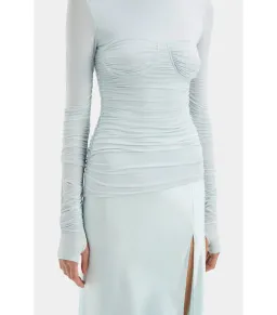 SIR The Label Alessia Draped Gown Ice Blue Size 0 / AU 6 for rent on The Volte - image 5