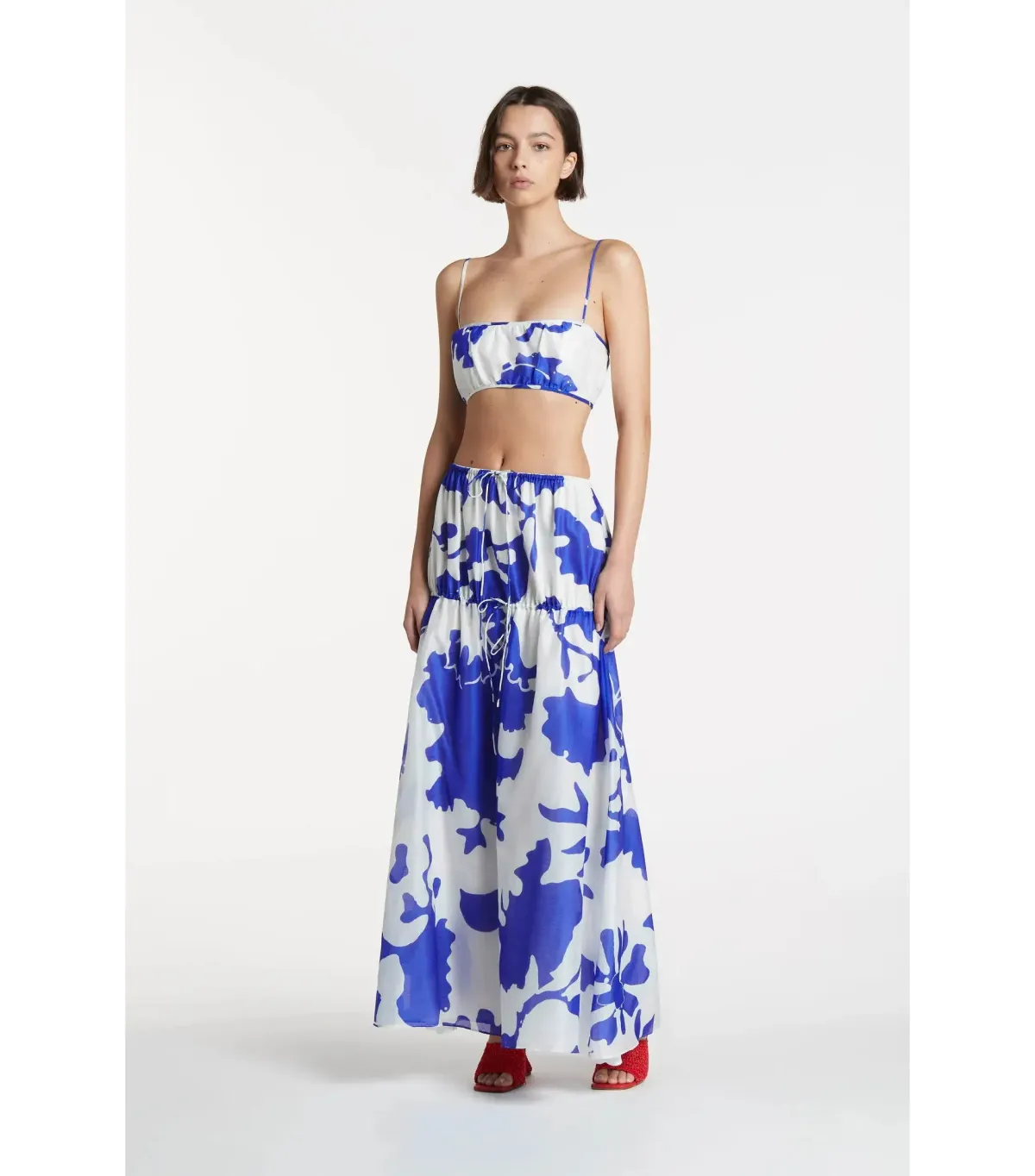 Sir The Label Vivi Top and Skirt Set Blue Print Size 1 / AU 8 - Image 1