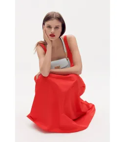 Oroton Tie Back Sundress Poppy Red Size AU 8  for rent on The Volte - image 3