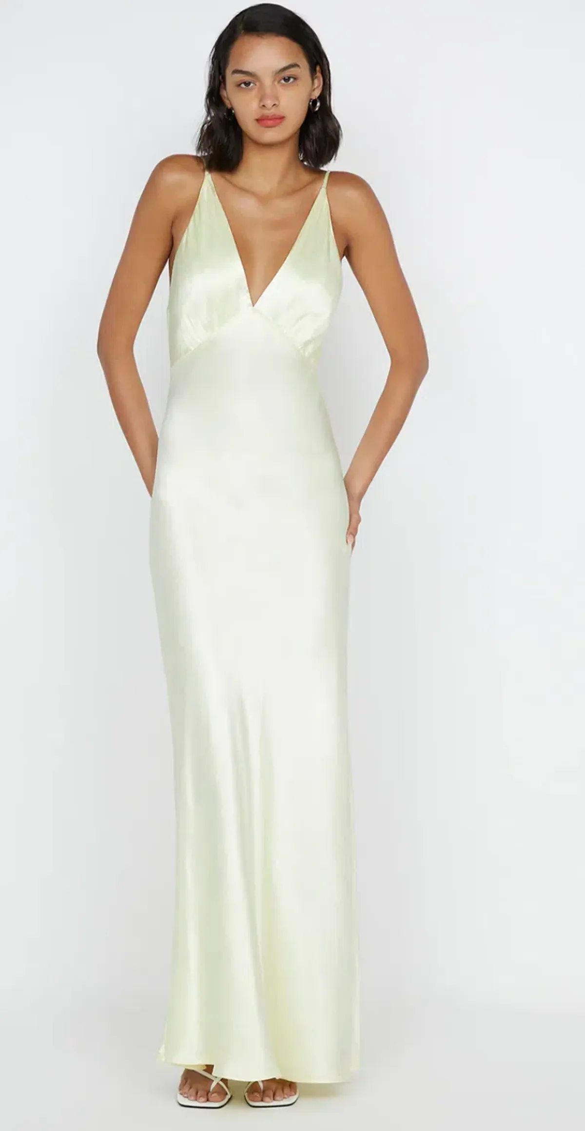 Bec and Bridge Moon Dance V Maxi Dress - Ice Yellow - Size 8 - Image 1