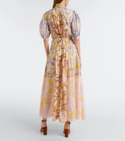 Zimmermann Pop Puff Sleeve Maxi Dress Spliced Size 0 / AU 8 for rent on The Volte - image 3