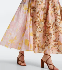 Zimmermann Pop Puff Sleeve Maxi Dress Spliced Size 0 / AU 8 for rent on The Volte - image 4