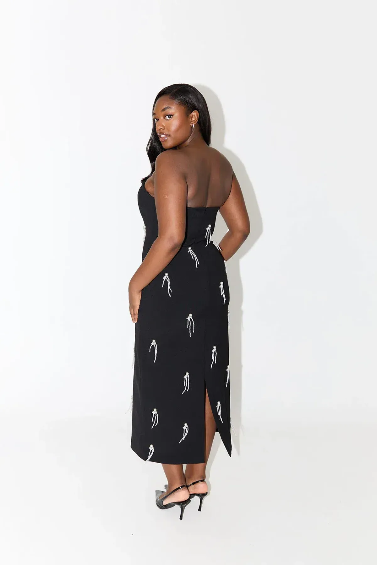 Odd Muse The Ultimate Muse Embellished Midi Dress Black Size M / AU 10 - Image 4
