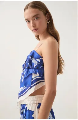 AJE Atomic Scarf Top and Silk Pant Set Size 8  for rent on The Volte - image 2