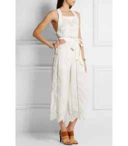 Zimmermann Empire Jumpsuit White Size 0 / AU 8 for rent on The Volte - image 1