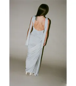 Paris Georgia Ballerina Draped Dress Cloud Grey Size S / AU 8  for rent on The Volte - image 5