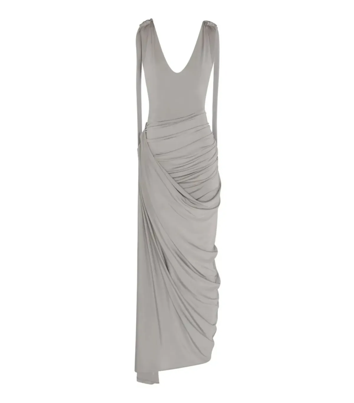 Paris Georgia Ballerina Draped Dress Cloud Grey Size S / AU 8  - Image 6