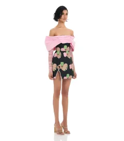 Eliya The Label Kyros Mini Dress Black Floral Size AU 10 for rent on The Volte - image 2