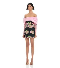 Eliya The Label Kyros Mini Dress Black Floral Size AU 10 for rent on The Volte - image 3