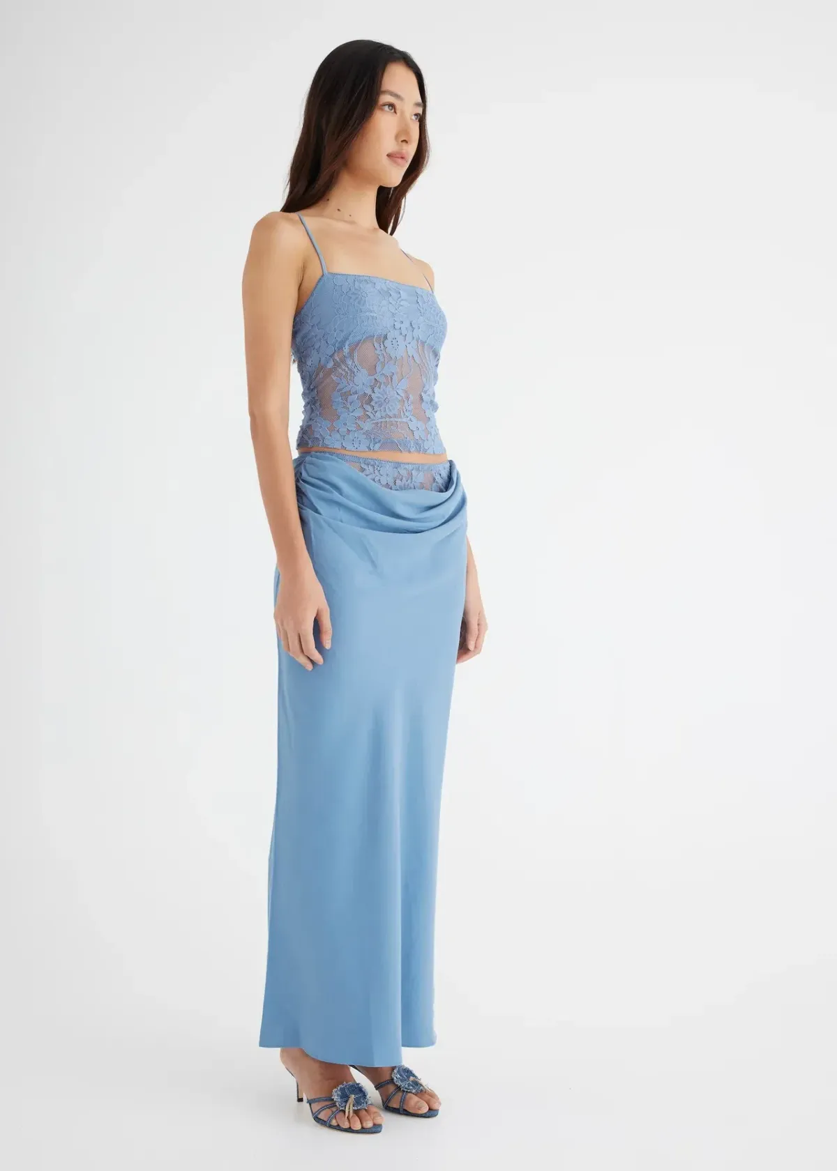 Benni Miko Cami Top and Skirt Set Storm Blue Size AU 10 - Image 2