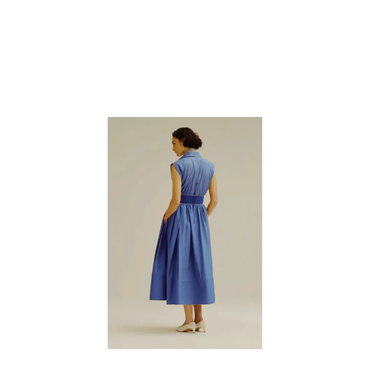 Scanlan Theodore Parachute Cotton Shirt Dress Blue Size AU 8 - Image 2