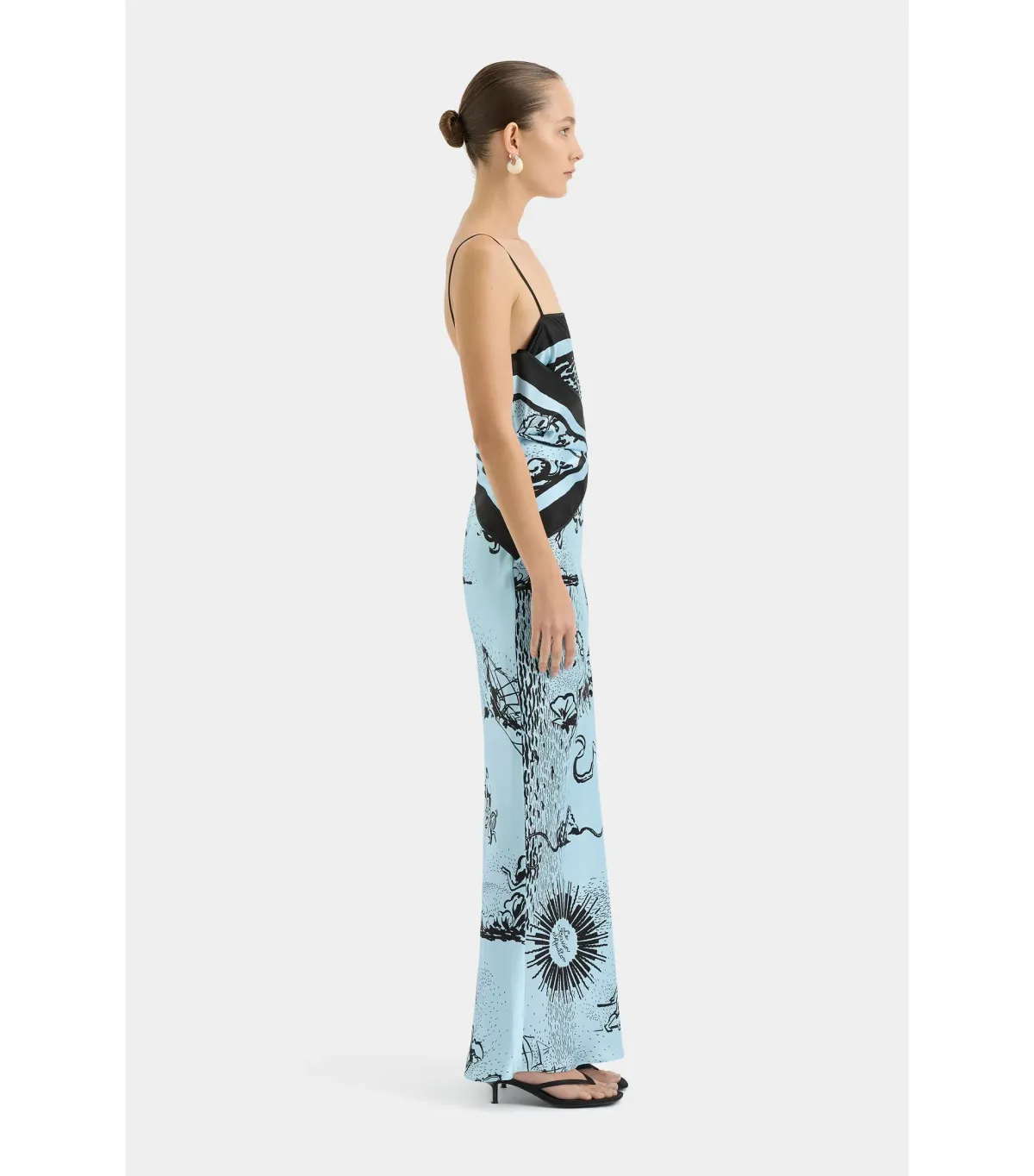 Sir the Label Dreamwood Scarf Midi Dress Brise Soleil Size 1 / AU 8 - Image 3