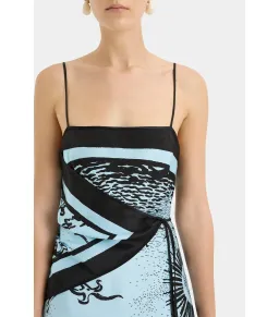 Sir the Label Dreamwood Scarf Midi Dress Brise Soleil Size 1 / AU 8 for rent on The Volte - image 2