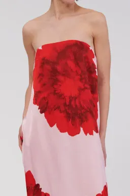 Suboo Emilia Bustier Maxi Dress Pink Floral Size S / AU 8 for rent on The Volte - image 4
