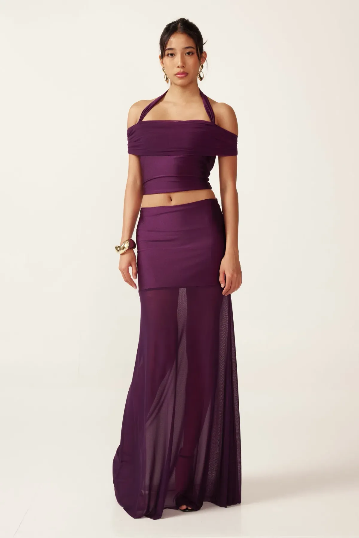 Ance Gria Vivienne Top and Skirt Set Purple Size XS / AU 6 - Image 1
