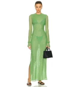 Sir the Label Jacques Mesh Panelled Midi Dress Apple Size 1 / AU 8 for rent on The Volte - image 1