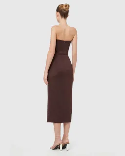 Manning Cartell Time To Shine Strapless Midi Dress Brown Size 10 for rent on The Volte - image 3