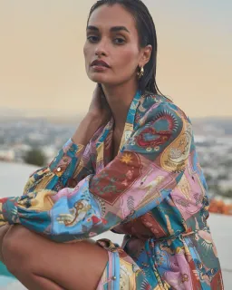 Sheike Mystic Tarot Midi Dress Print Size 6 - 10 for rent on The Volte - image 3