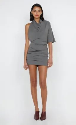 Bec & Bridge Sanja Asym Mini Dress in Elephant Grey Size 10 for rent on The Volte - image 2