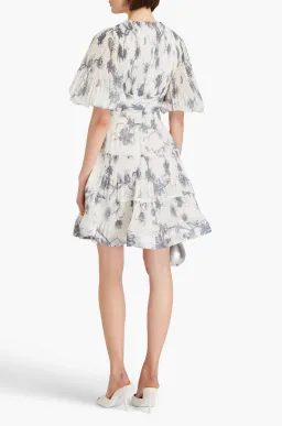 Zimmermann Pleated Mini Dress Keira Navy Size 3 / AU 14 for rent on The Volte - image 3