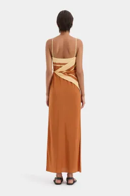 Sir The Label Soma Scarf Midi Dress Rust Size 3 / AU 12  for rent on The Volte - image 2