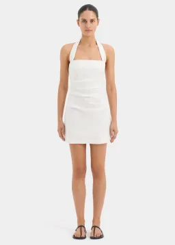 Sir The Label Noemi Halter Mini Dress Ivory Size 1 / AU 8 for rent on The Volte - image 3