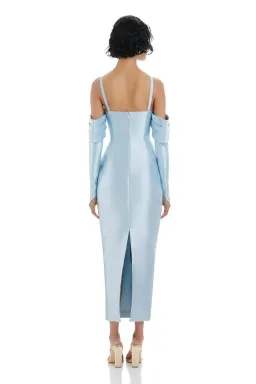 Eliya the Label Annalise Midi Dress Blue Size 10 for rent on The Volte - image 3