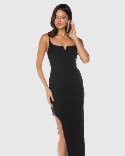 Azzurielle Evelina Midi Dress Black Size 12 for rent on The Volte - image 4