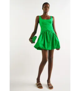 Oroton Short Tie Back Dress in Jewel Green Size AU 14 for rent on The Volte - image 1