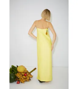 Alemais Diamond Dancer Midi Dress Yellow Size AU 10  for rent on The Volte - image 2