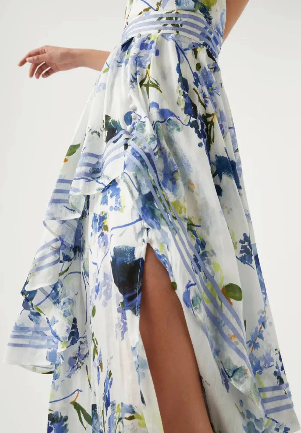 Aje Sienna Maxi Dress Lavenders of Provence Print Size 10 - Image 4