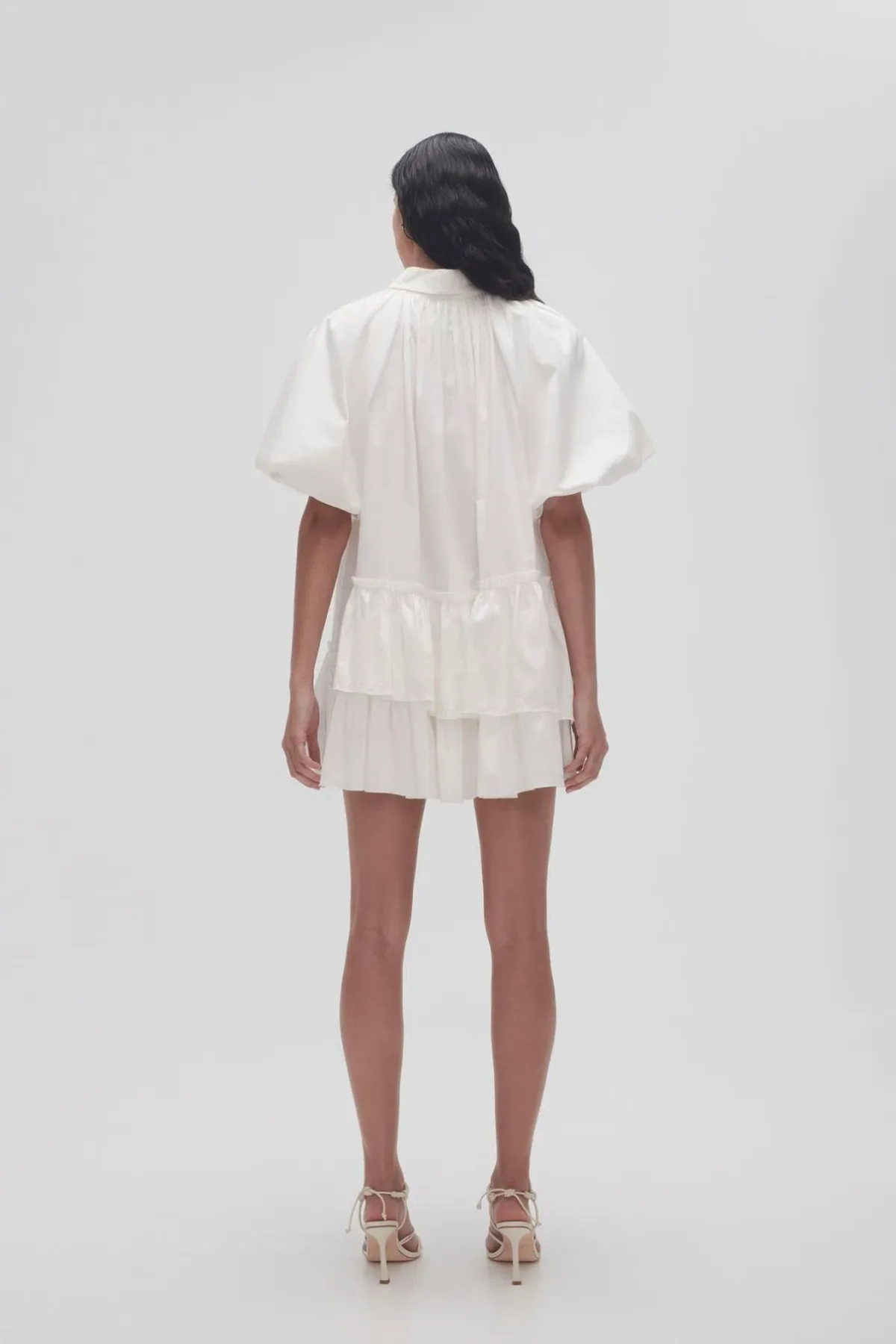 Aje Ambience Smock Mini Dress Ivory Size 6 - Image 3