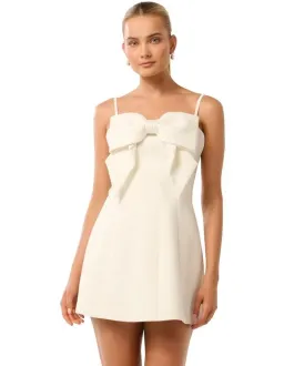 Forever New Hayley Bow Front Mini Dress Porcelain Size AUS 10 for rent on The Volte - image 2
