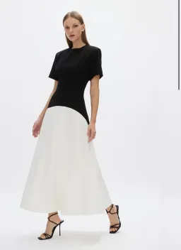 Rachel Gilbert Dover Dress Black/White Size AU 8 for rent on The Volte - image 1