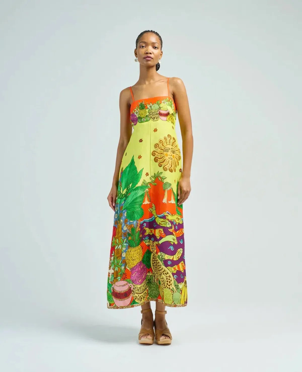 Alamais Tiger Day Dress Multi Size AU 6 - Image 1